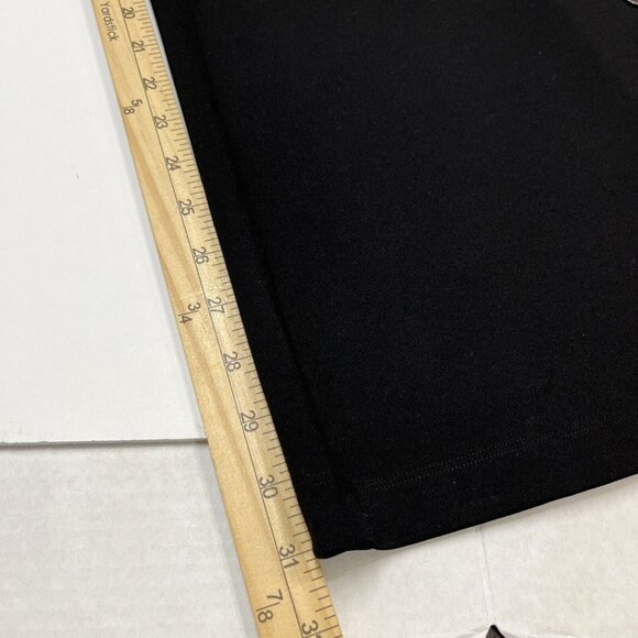 Universal Standard Stephanie Wide Leg Ponte Womens XS 10-12 Black Snap Leg Hem - Picture 4 of 9